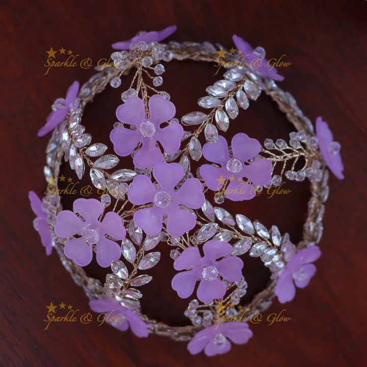 Exquisite Floral Stone Hair Accessory - Unique Elegance