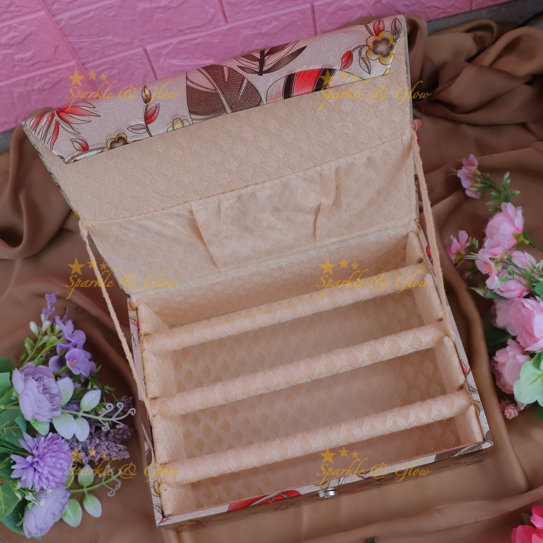 Elegant Festive Bangle Box | Leaf Design Organizer