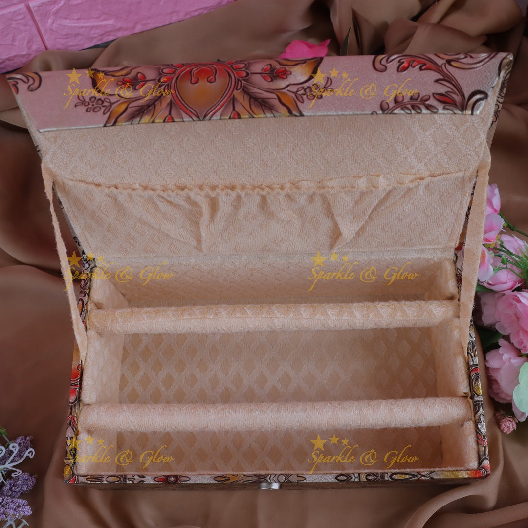 Exquisite Leaf Design Bangle Box for Festive Glam