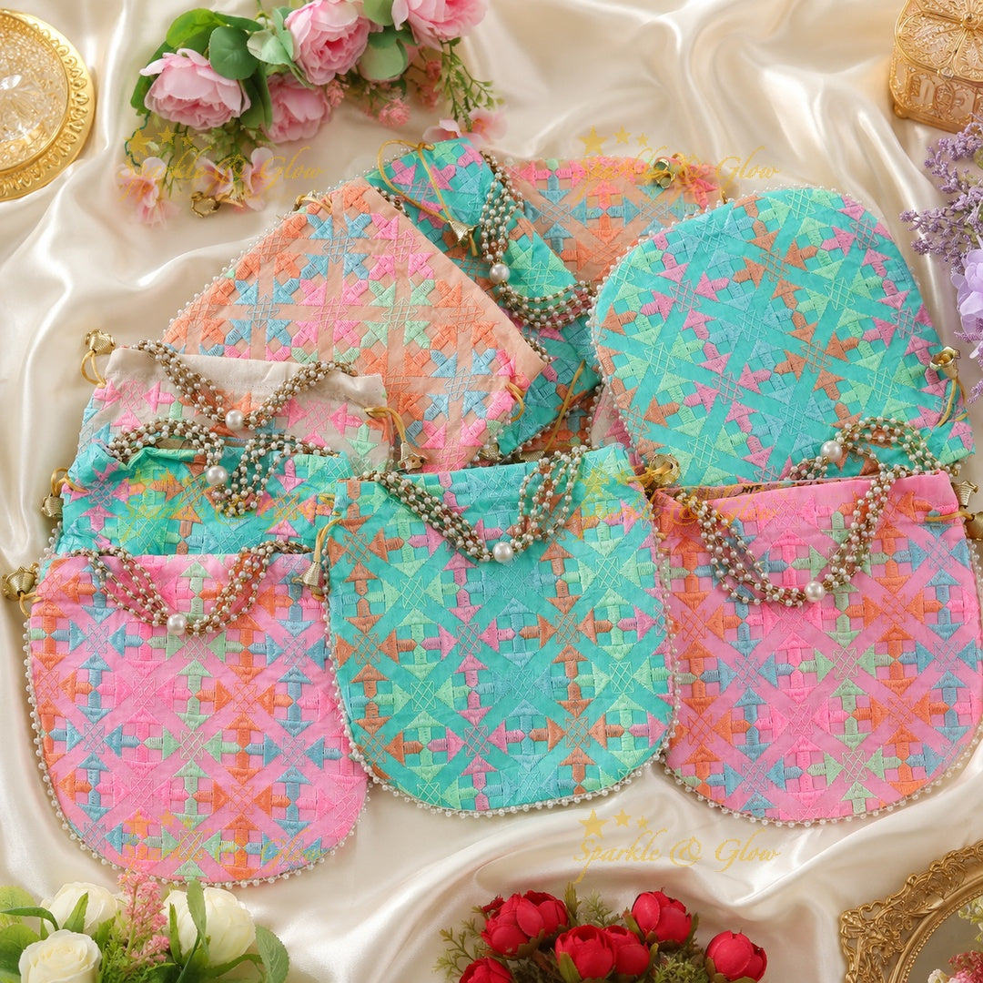 Elegant Pearl Potli Bags - Perfect Return Gifts
