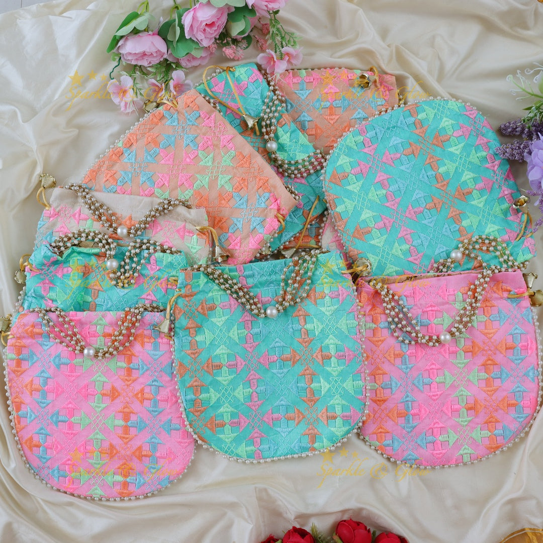 Elegant Pearl Potli Bags - Perfect Return Gifts