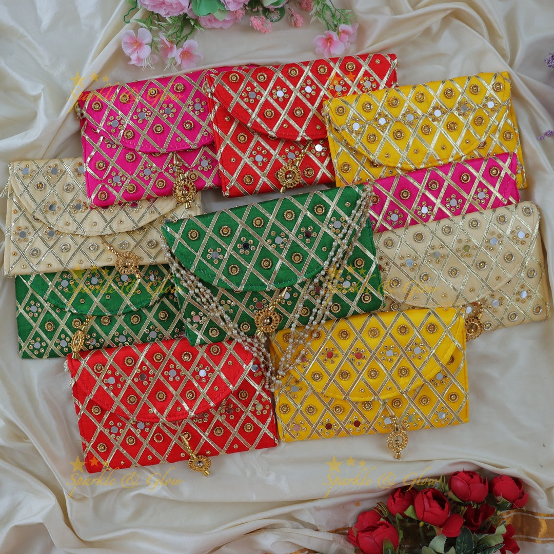 Vibrant Embroidered Clutch Set for Every Occasion