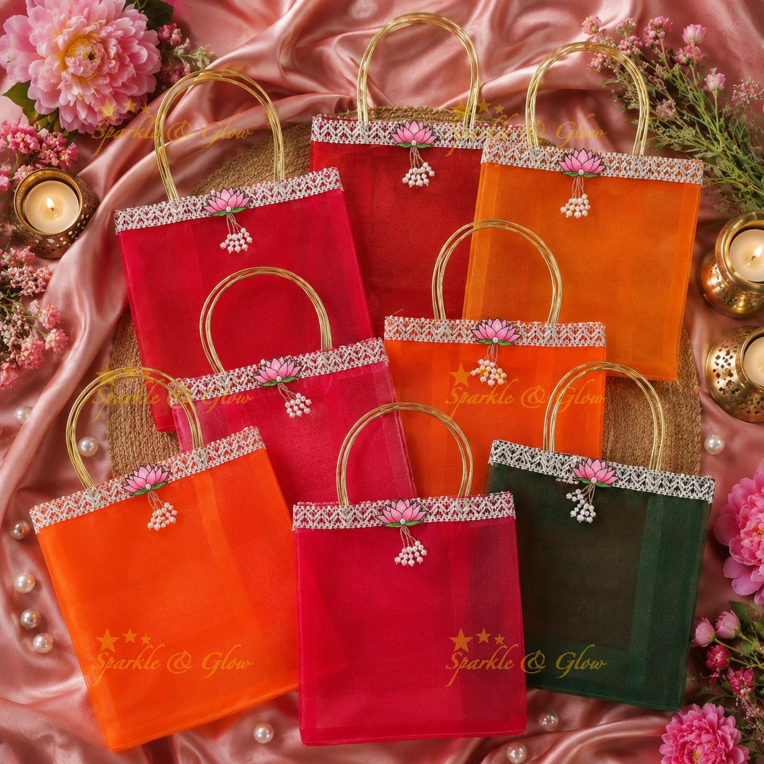Vibrant Festive Gift Bags for Memorable Celebrations- Pack of 8pc