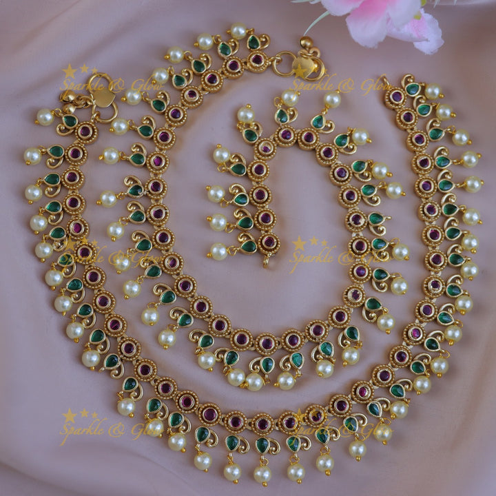 Exquisite Pearl Gold Alike Anklet for Festive Glamour