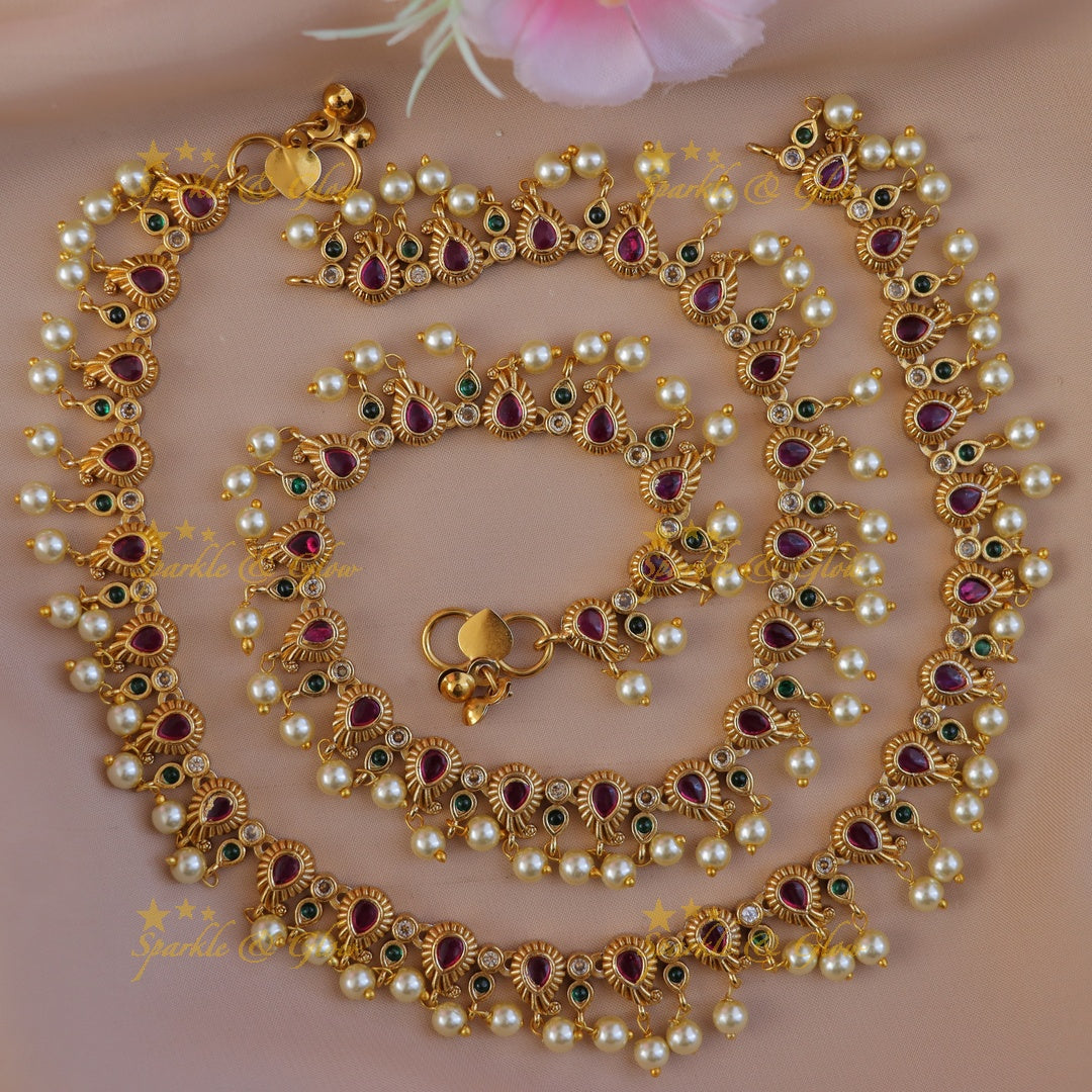 Exquisite Mango Design Anklet - Festive Elegance