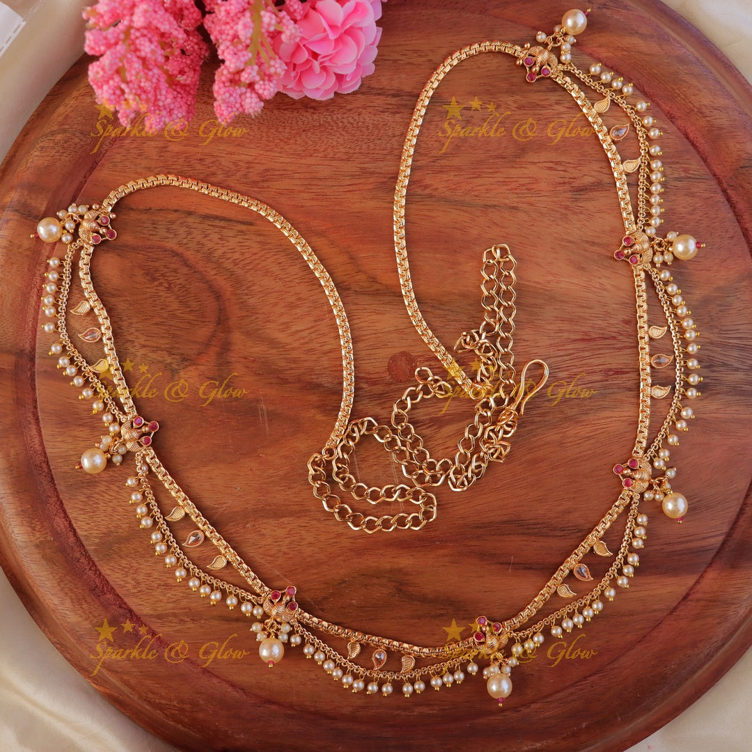 Stunning Peacock Mango Hip Chain for Weddings & Festive Wear