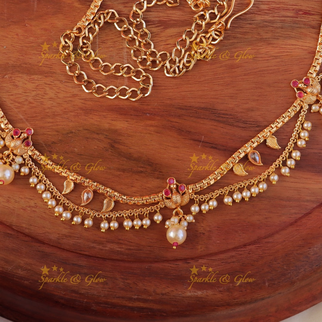 Stunning Peacock Mango Hip Chain for Weddings & Festive Wear