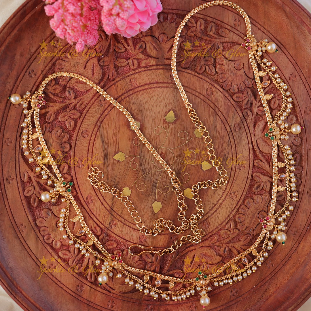 Stunning Peacock Mango Hip Chain for Weddings & Festive Wear