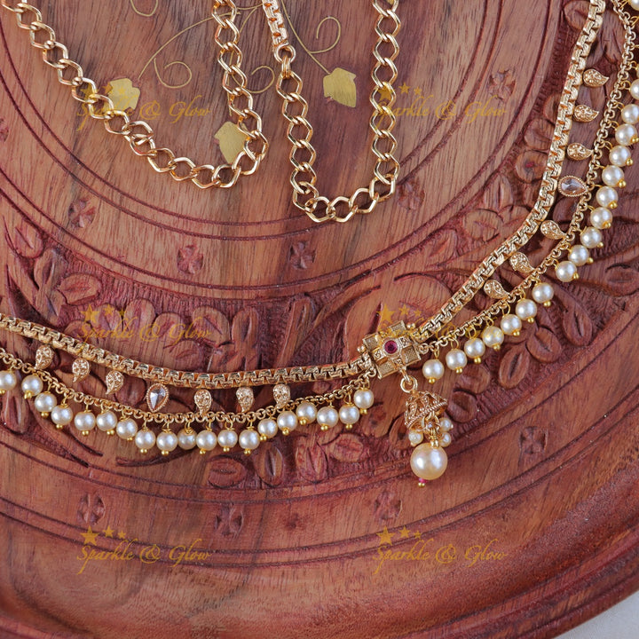Exquisite Gold Hip Chain Jhumka for Festive Celebrations