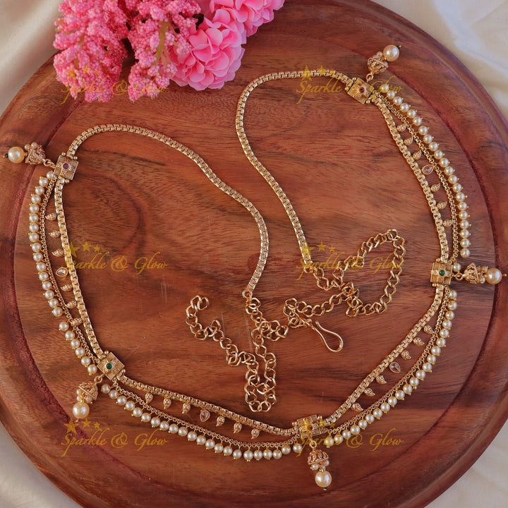 Exquisite Gold Hip Chain Jhumka for Festive Celebrations