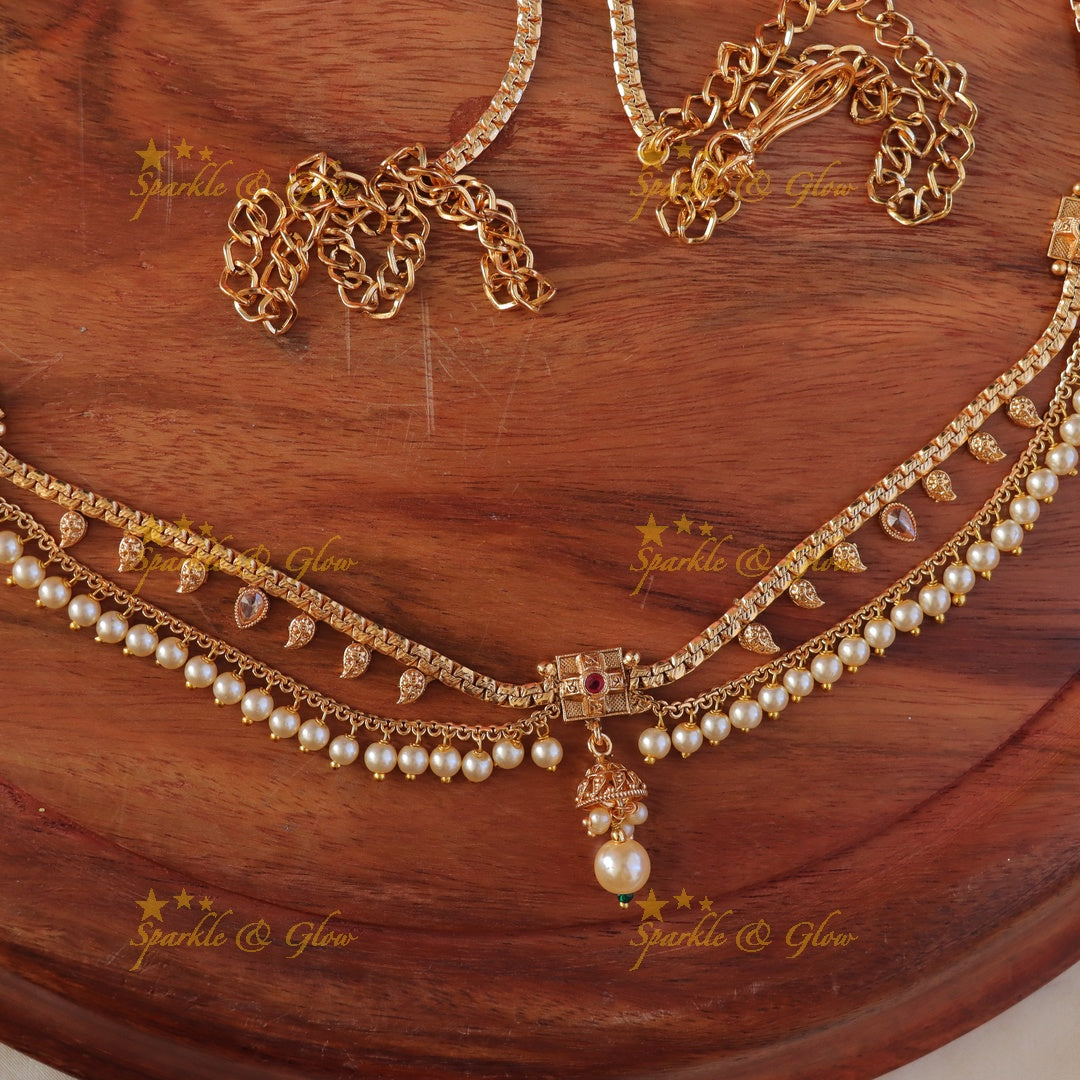 Exquisite Gold Hip Chain Jhumka for Festive Celebrations