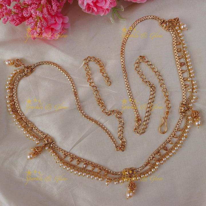 Exquisite Gold Hip Chain Jhumka for Festive Celebrations