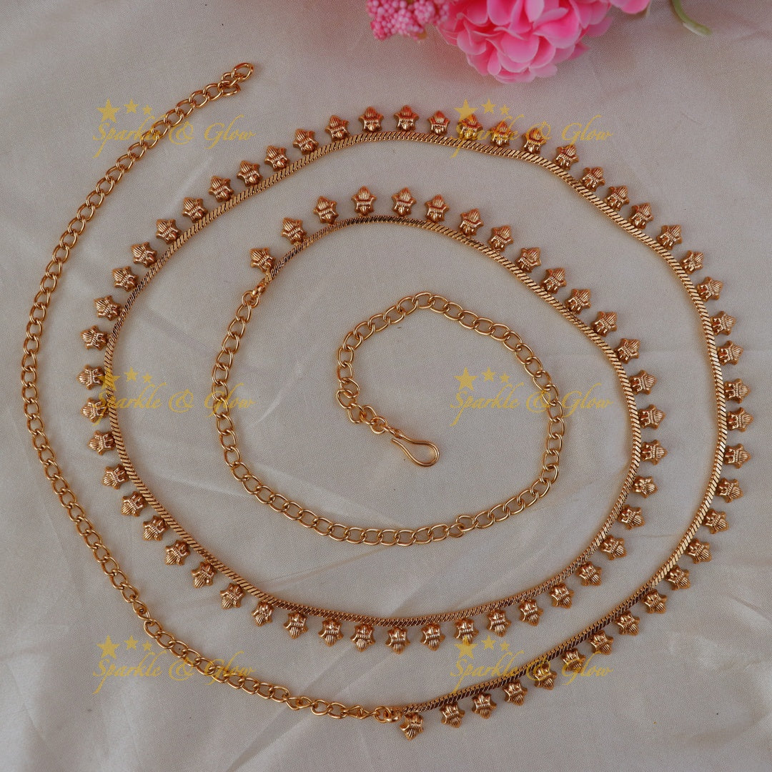 Exquisite Gold Plated Hip Chain for Weddings