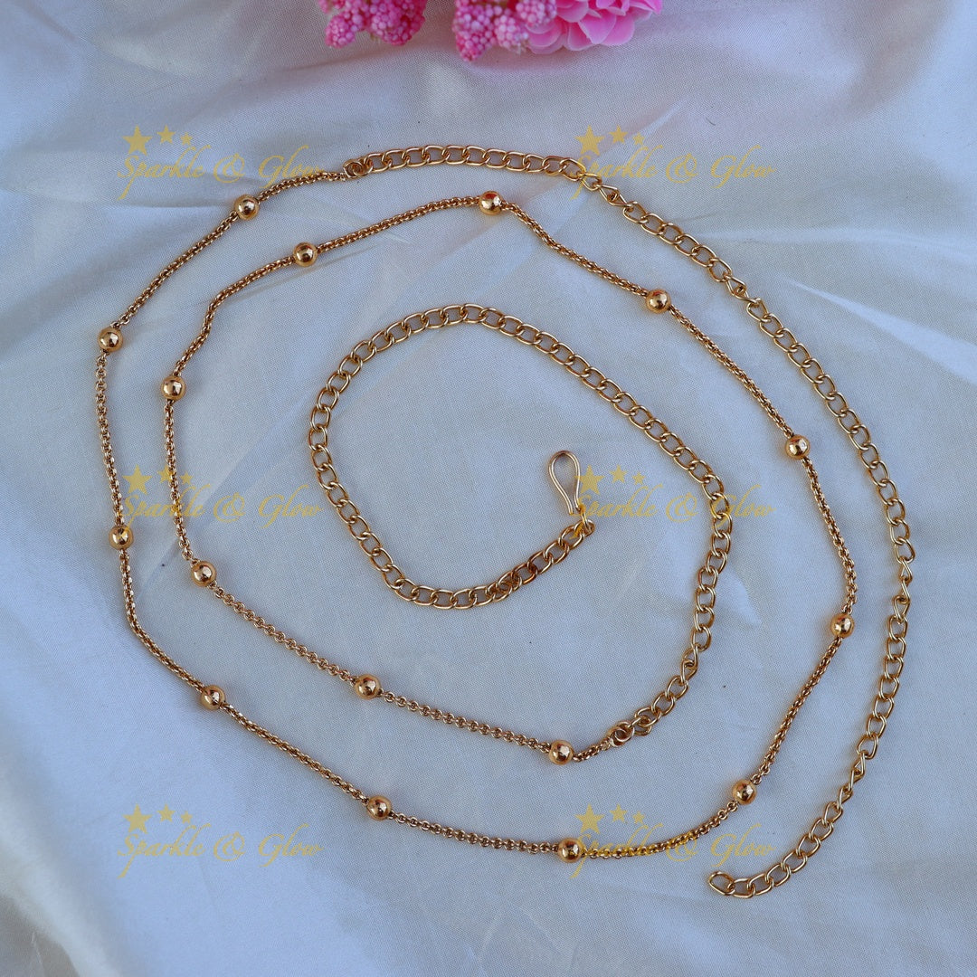 Elegant Gold Beaded Hip Chain for Weddings