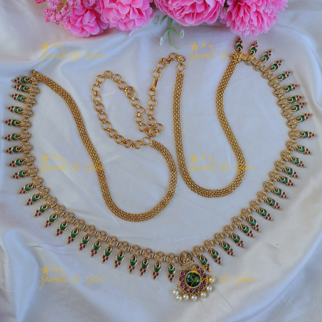 Exquisite Ganesh Pearl Hip Chain for Festive Elegance