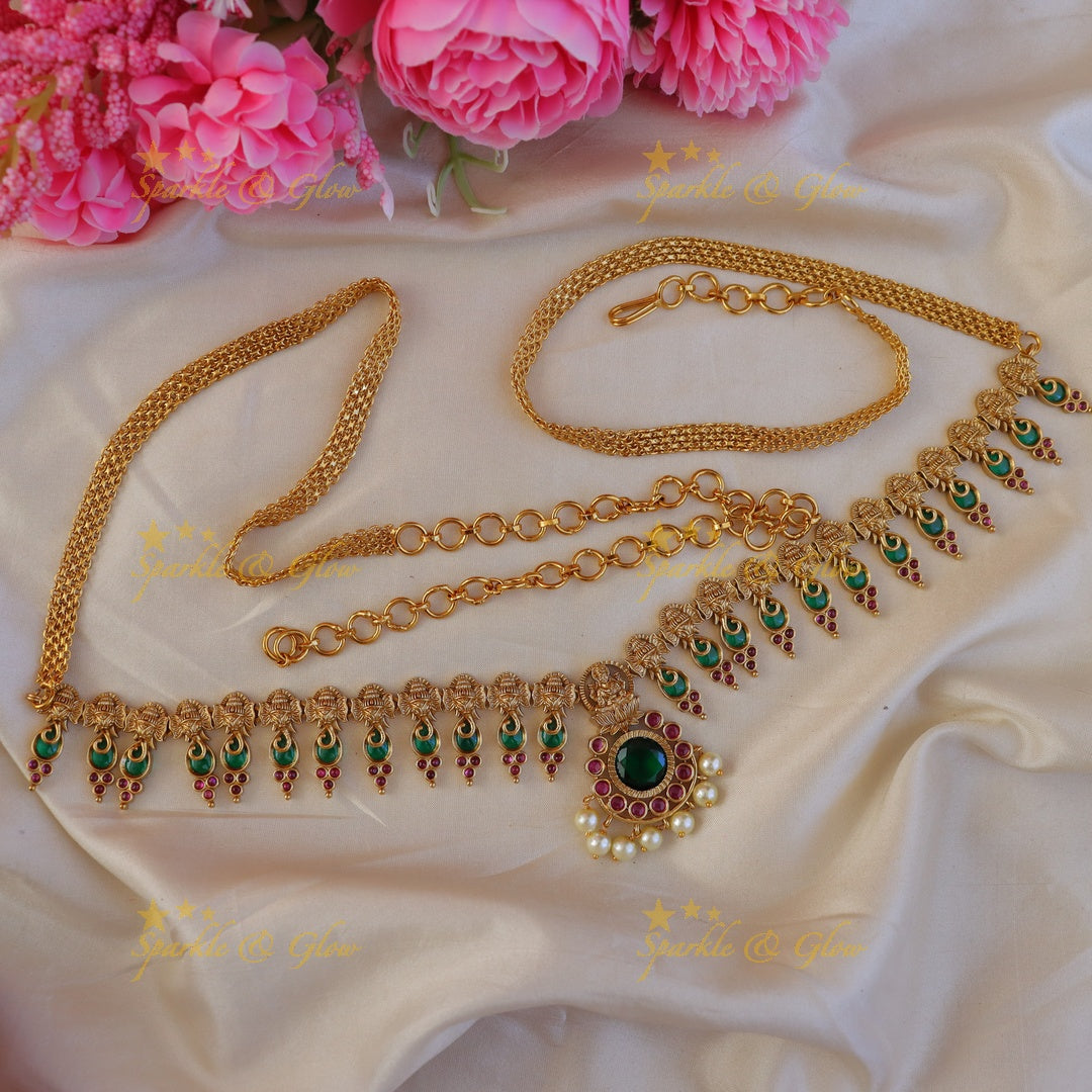 Exquisite Ganesh Pearl Hip Chain - Elegant Accessory