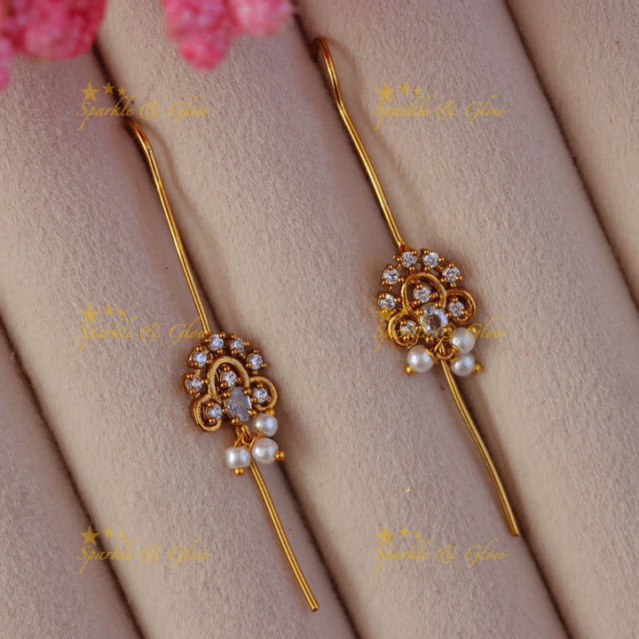 Exquisite Multi-Color Gold Ear Cuff Earrings