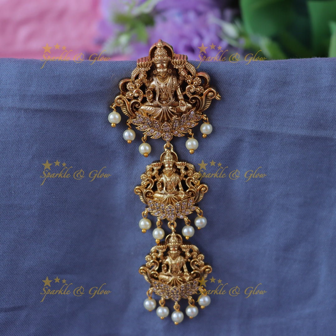 Exquisite Lakshmi Lotus Jadabilla for Festive Glamour