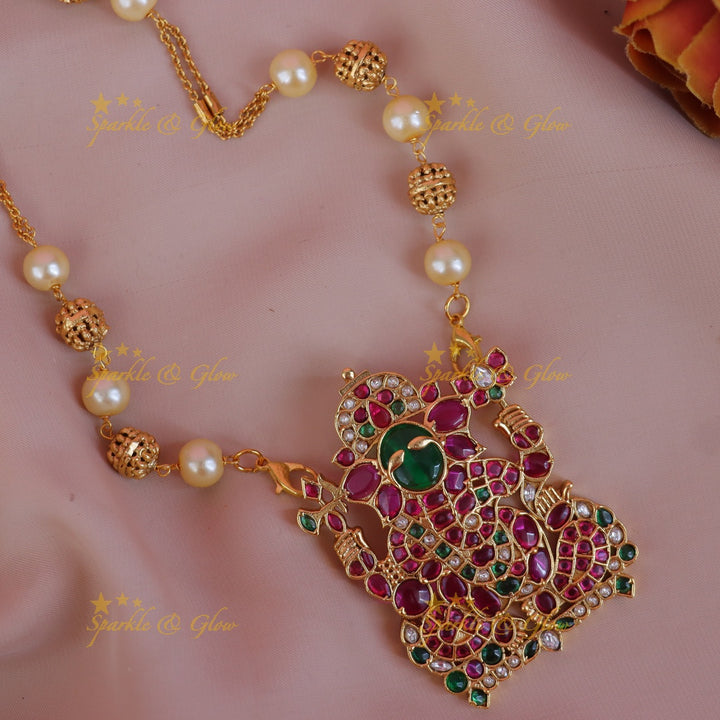 Exquisite Jadau Ganesh Necklace - Festive Elegance