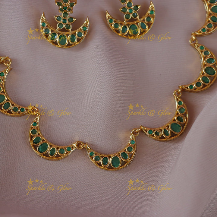 Exquisite Floral Moon Jewellery Set - Premium Design