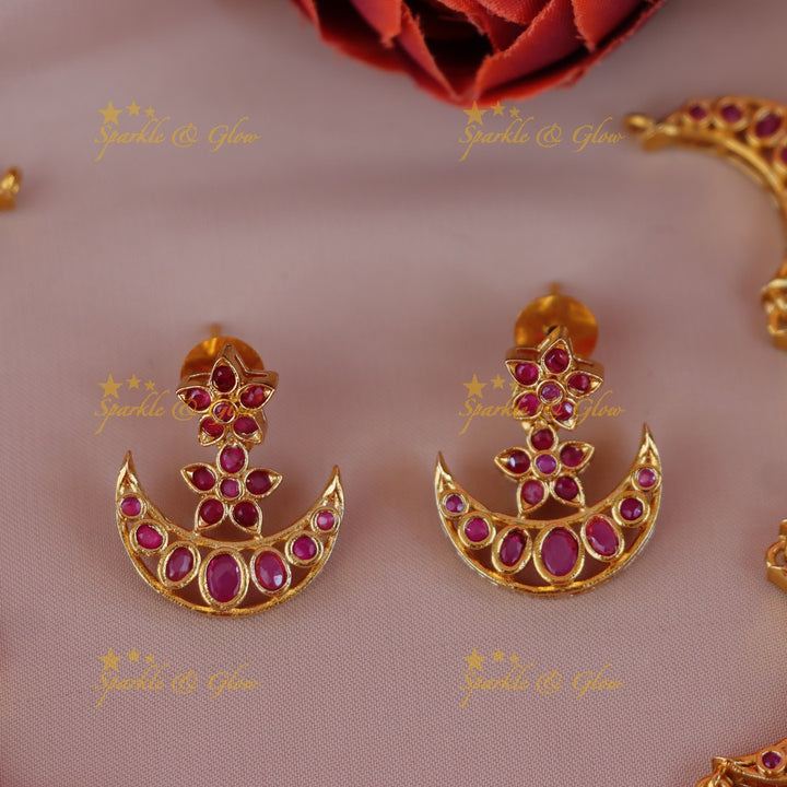 Exquisite Floral Moon Jewellery Set - Premium Design