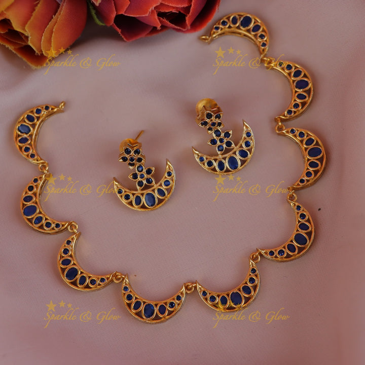Exquisite Floral Moon Jewellery Set - Premium Design