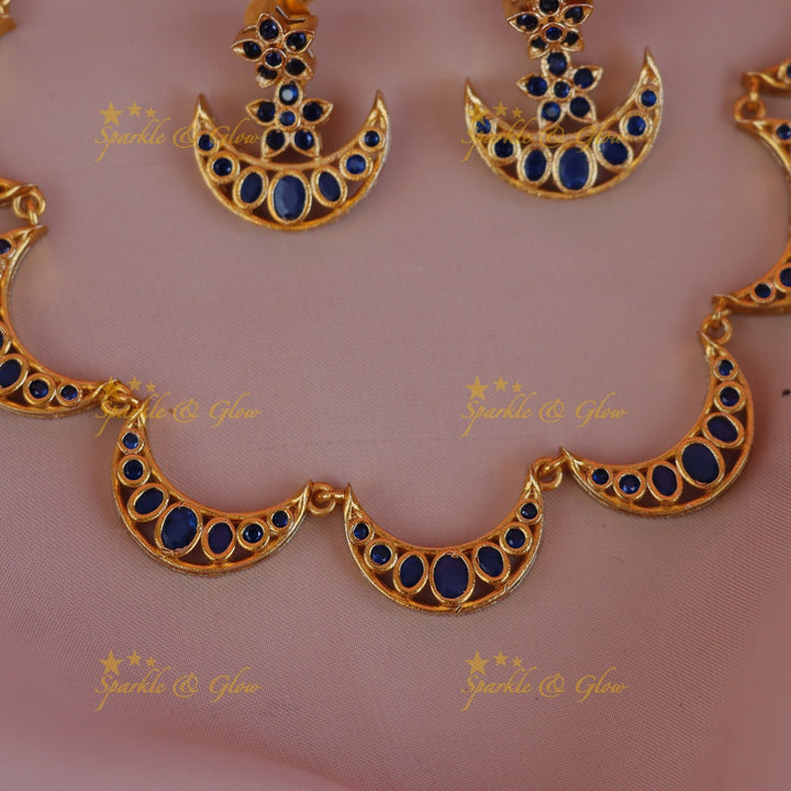 Exquisite Floral Moon Jewellery Set - Premium Design