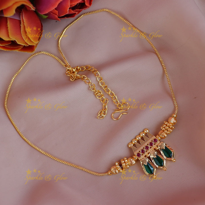 Exquisite Gold-Plated Festive Necklace for Celebrations