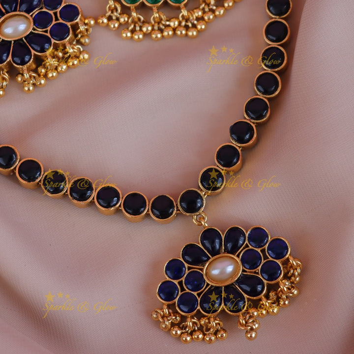 Exquisite Gold Bead Floral Necklace - Perfect for Celebrations