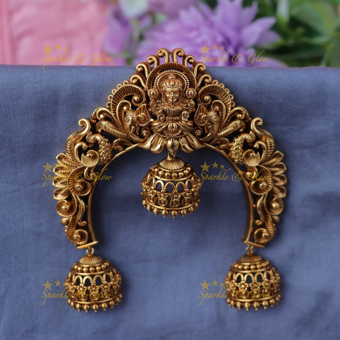Exquisite Lakshmi Temple Hair Jhumka - Elevate Your Look