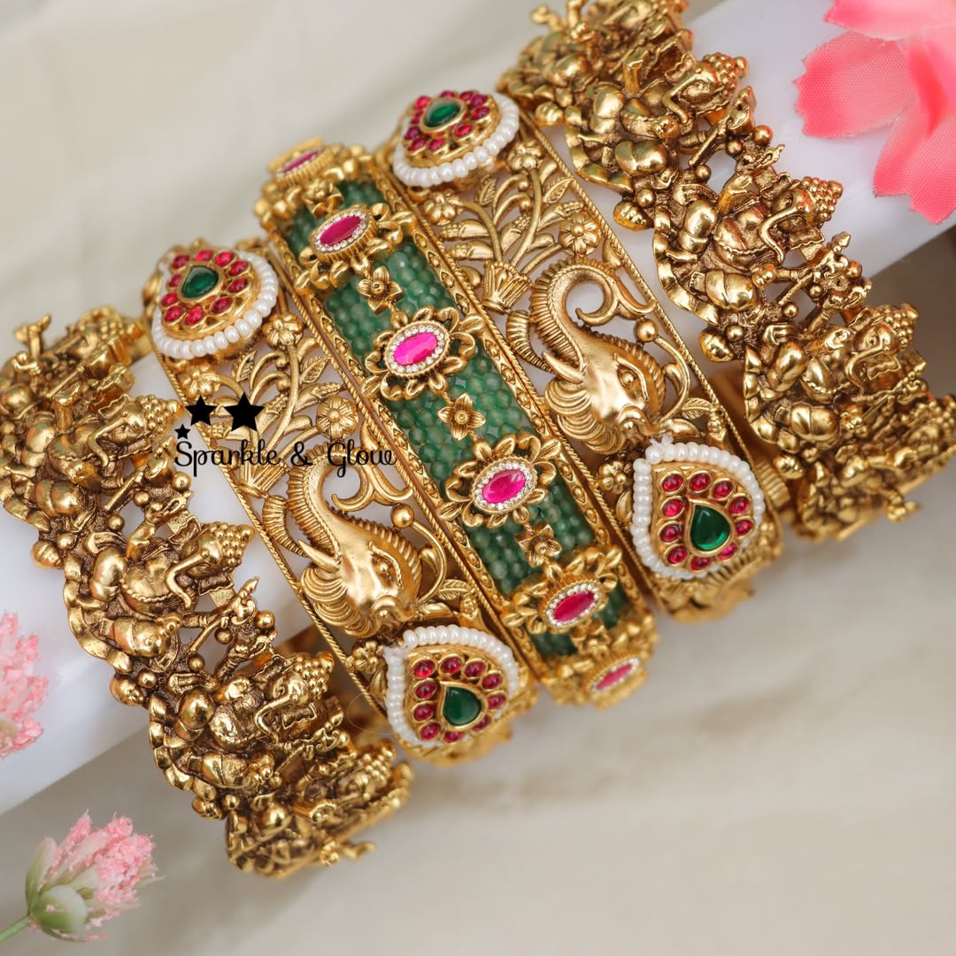 Exquisite Ganesha Elephant Bridal Bangles Collection
