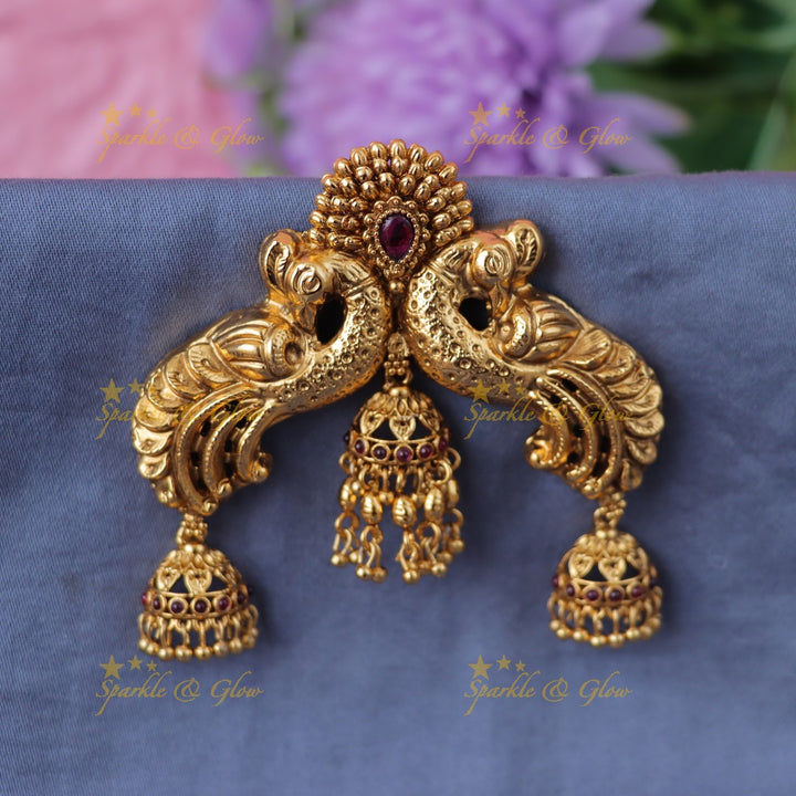 Exquisite Peacock Jhumka Earrings - Perfect for Festive Glam