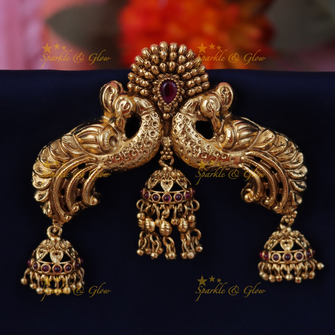 Exquisite Peacock Jhumka Earrings - Perfect for Festive Glam