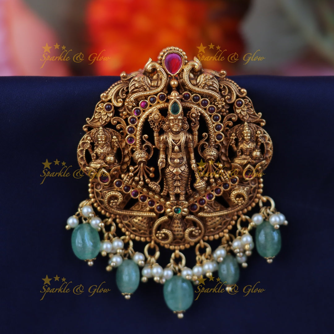 Exquisite Lord Venkateshwara Jadabilla Hair Accessory