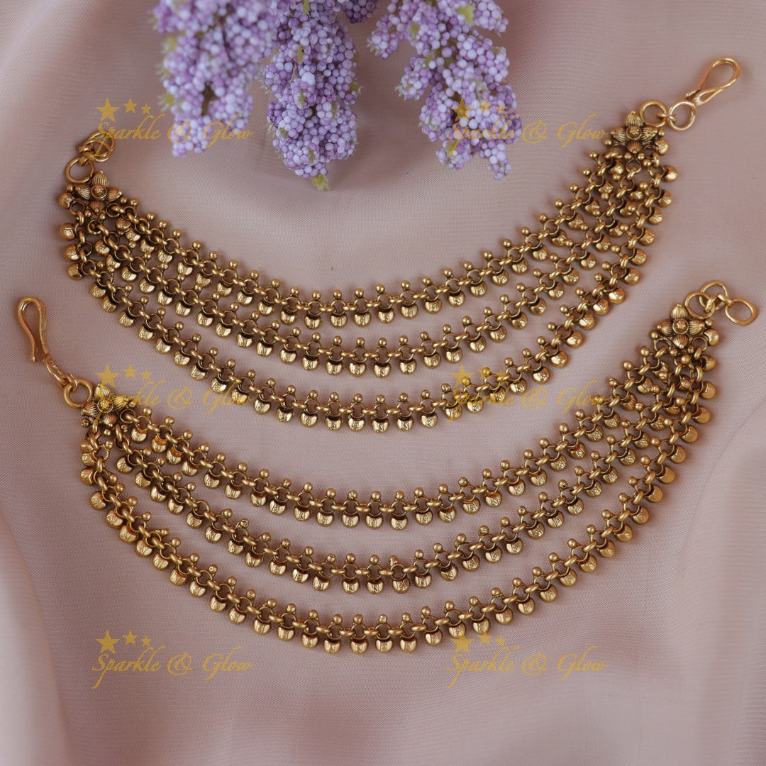 Exquisite Gold Earchains for Weddings & Celebrations