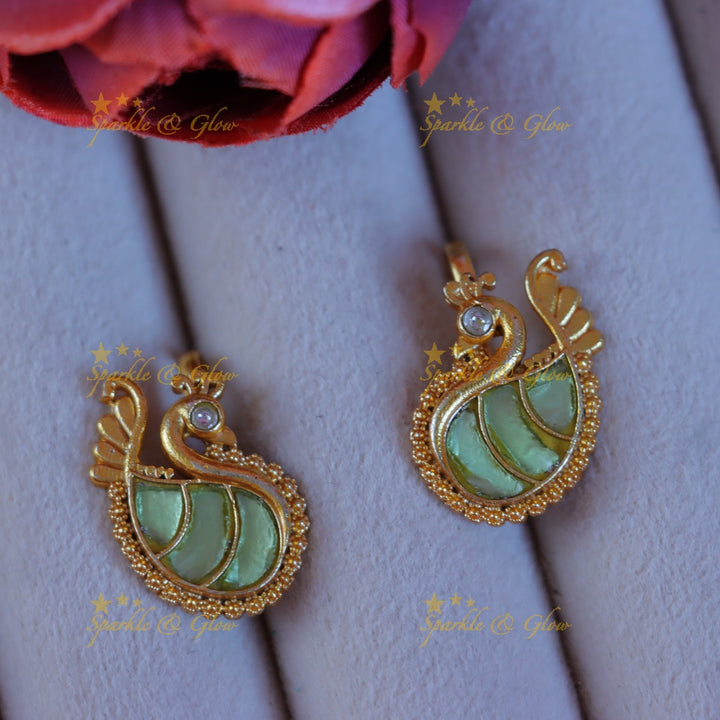 Exquisite Peacock Bugadi Earrings - Festive Elegance