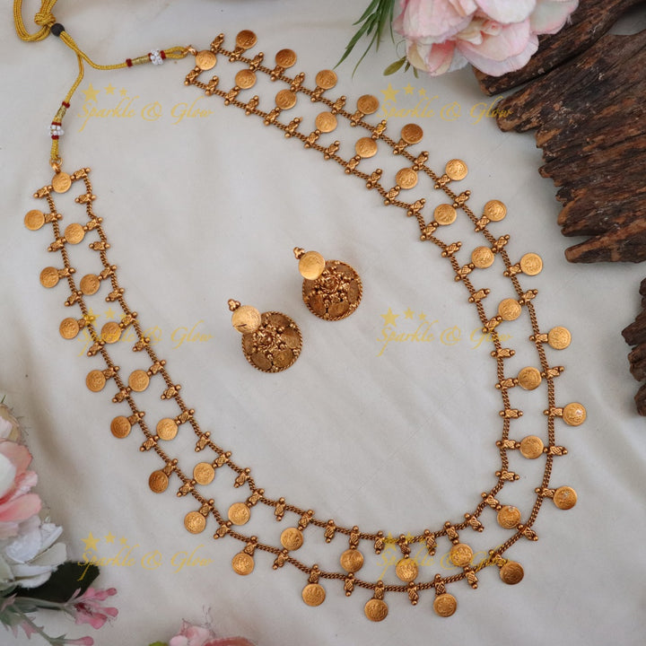 Exquisite Gold Lakshmi Necklace - Timeless Elegance