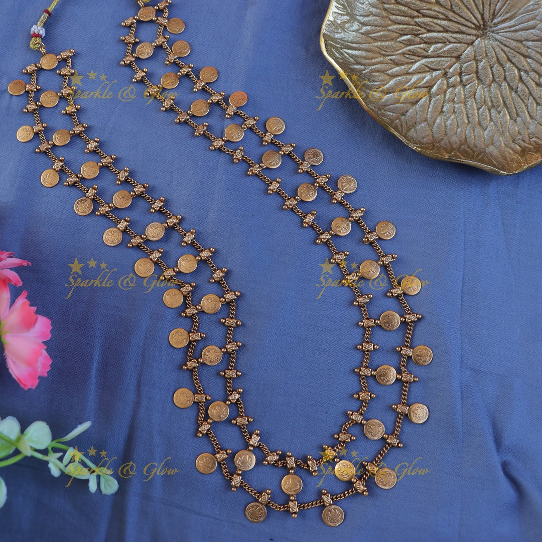 Exquisite Gold Lakshmi Necklace - Timeless Elegance