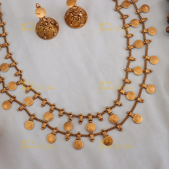 Exquisite Gold Lakshmi Necklace - Timeless Elegance