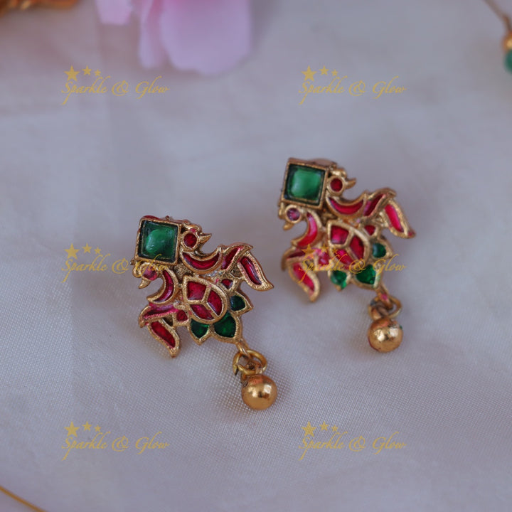 Elegant Jadau Peacock Necklace for Festive Styling