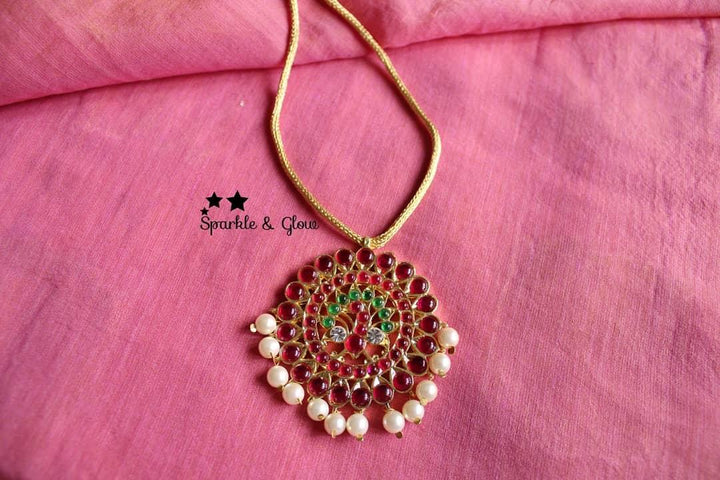 Precious kemp stone pendent chain - Blue - Sparkle and Glow