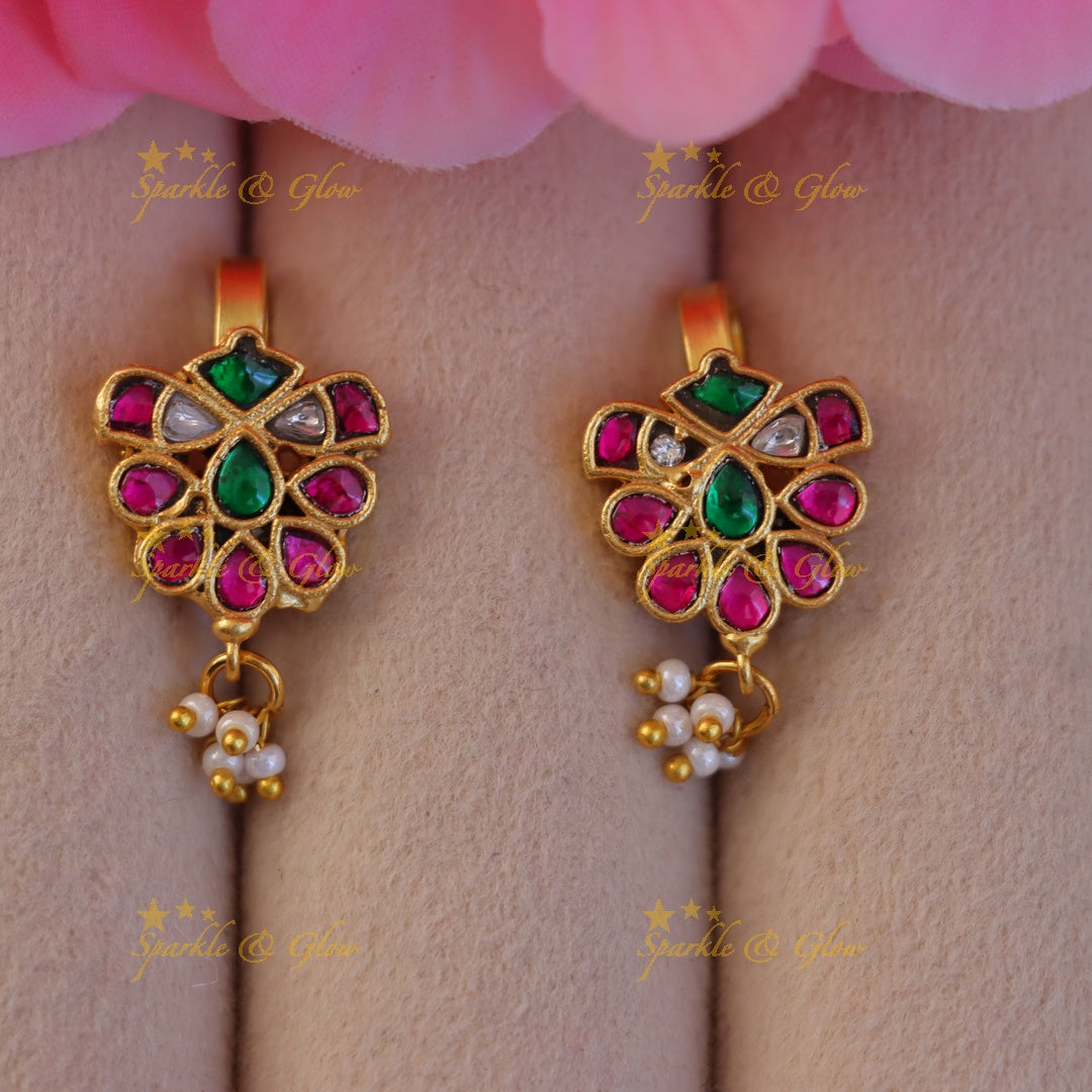 Exquisite Pearl Jadau Bugadi Earrings for Elegance