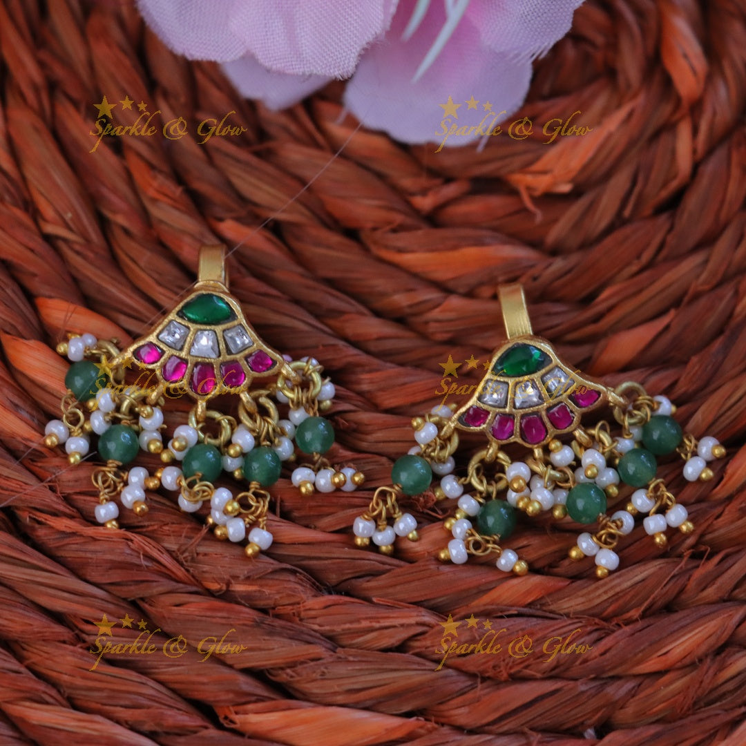 Exquisite Multicolor Jadau Bugadi Earrings - Sparkle & Glow