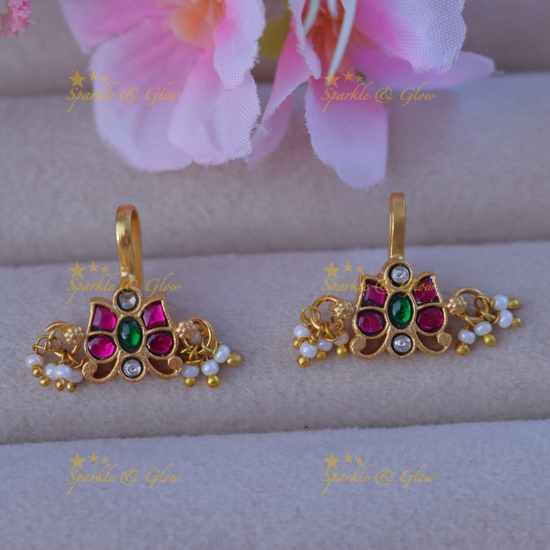 Exquisite Jadau Butterfly Bugadi Earrings for Festive Glam
