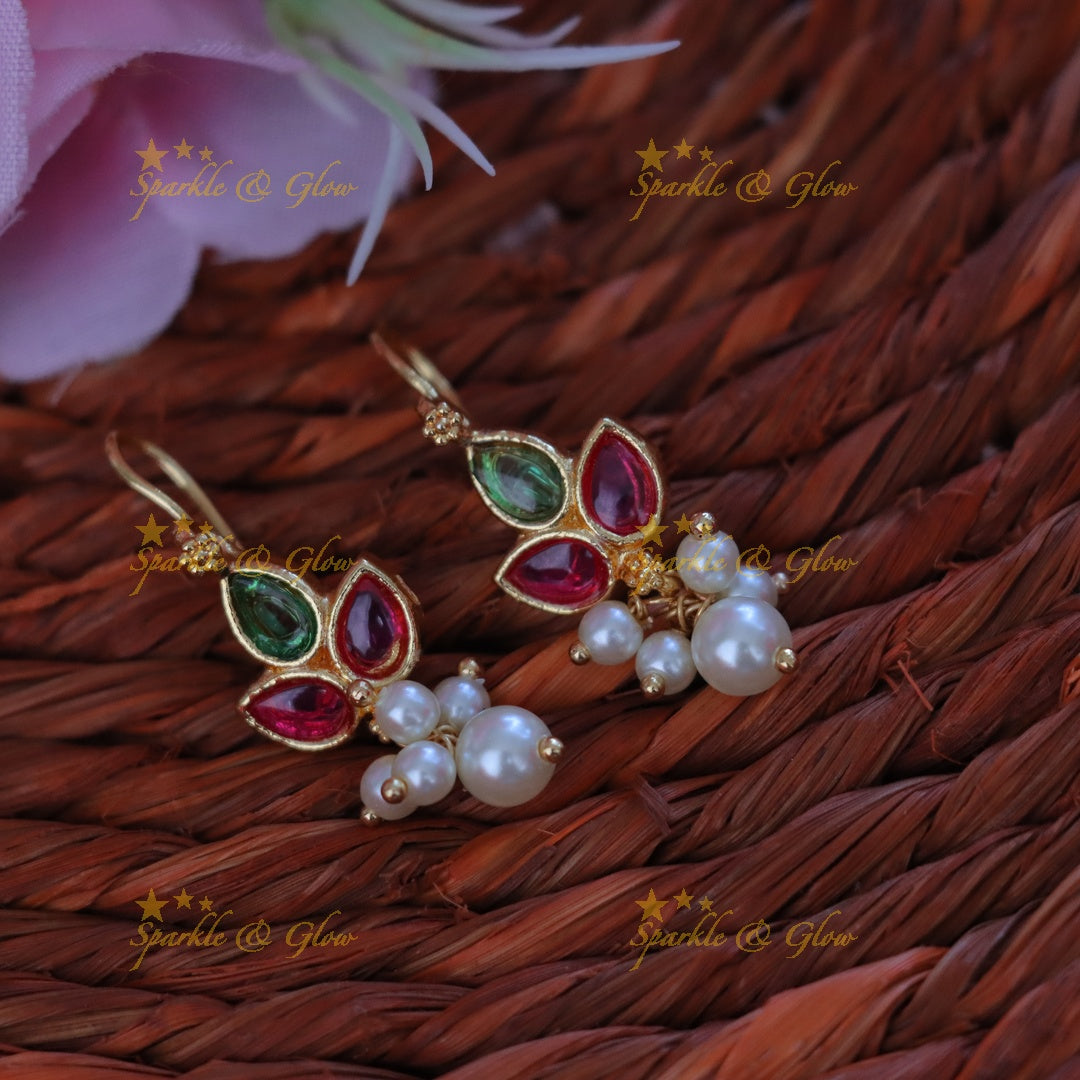 Exquisite Leaf Motif Bugadi Earrings for Festive Glam