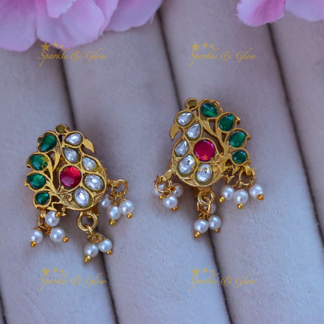 Gold Peacock Festive Earrings - Exquisite Imitation Jewelry
