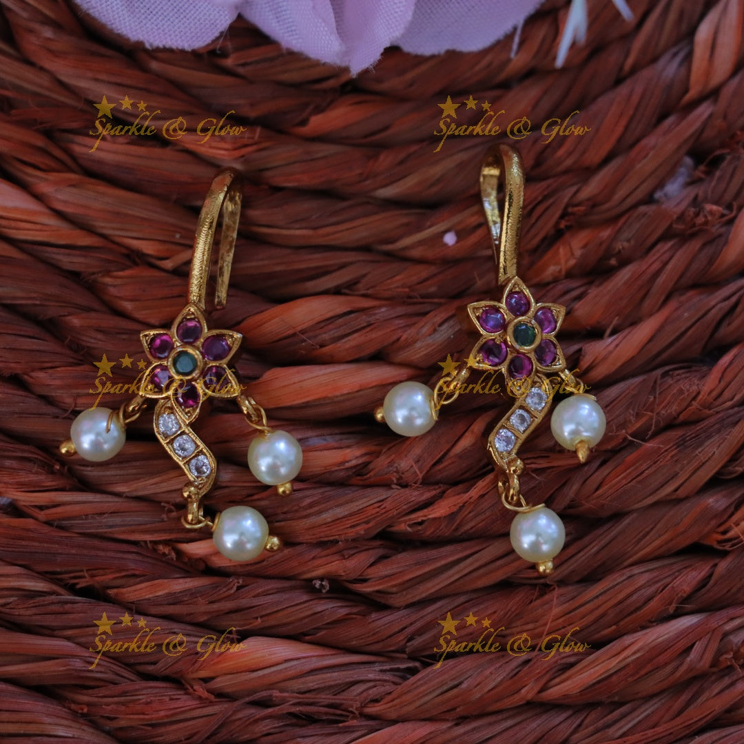 Exquisite Floral Bugadi Earrings for Festive Celebrations