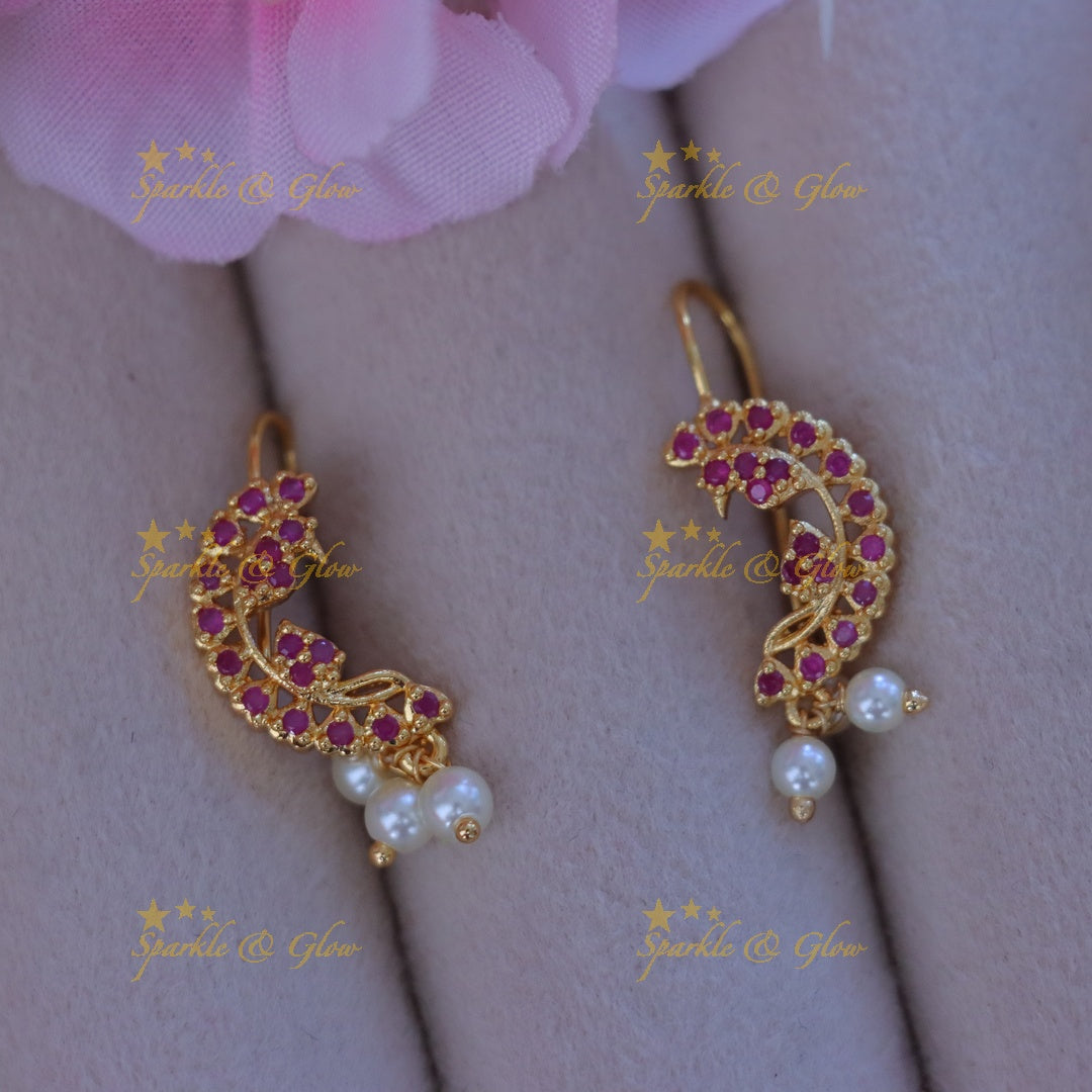 Exquisite Pearl Bugadi Earrings for Festive Glamour