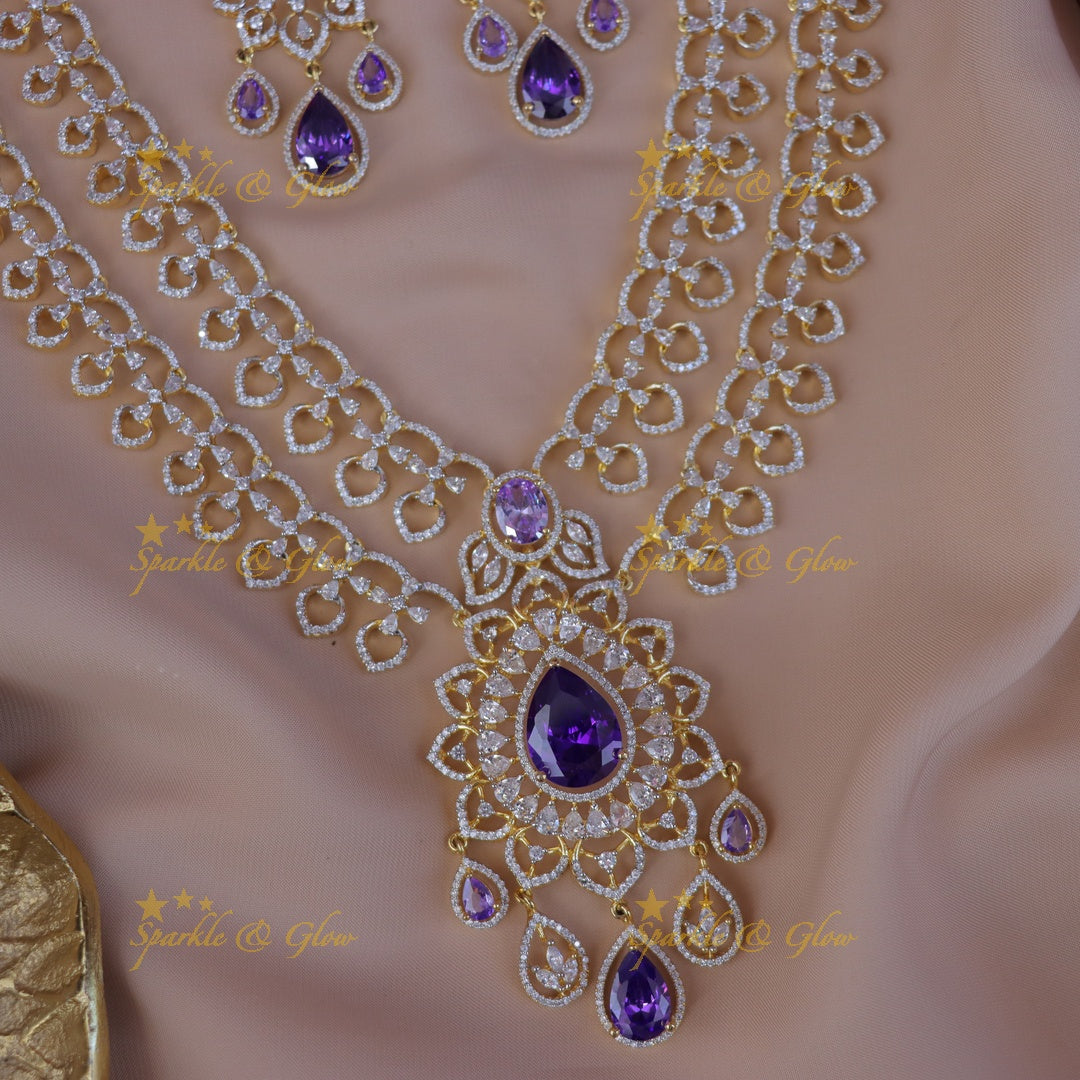 Elegant Gold-Plated Festive Necklace & Earrings Set