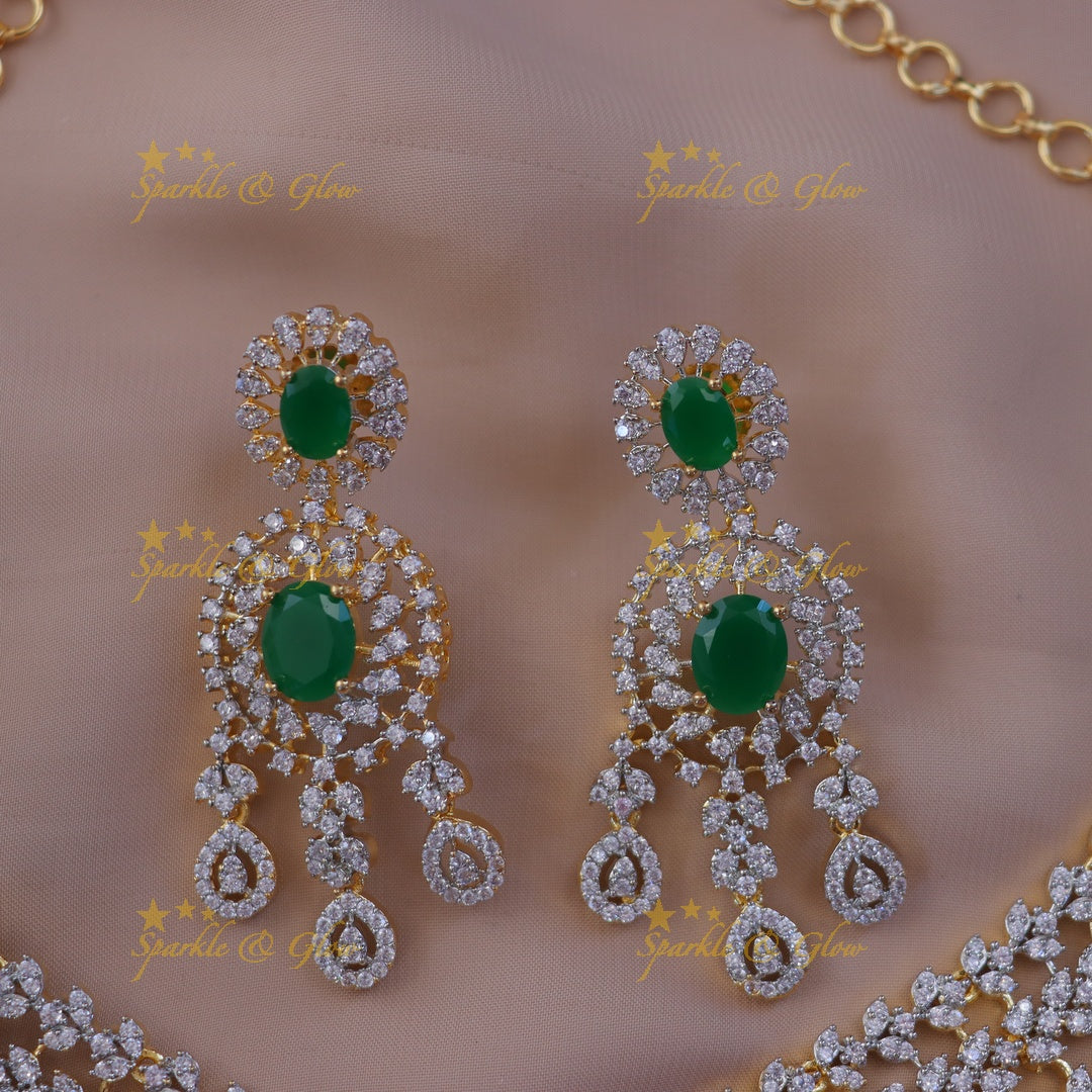 Exquisite Leaf Design Necklace Set for Weddings